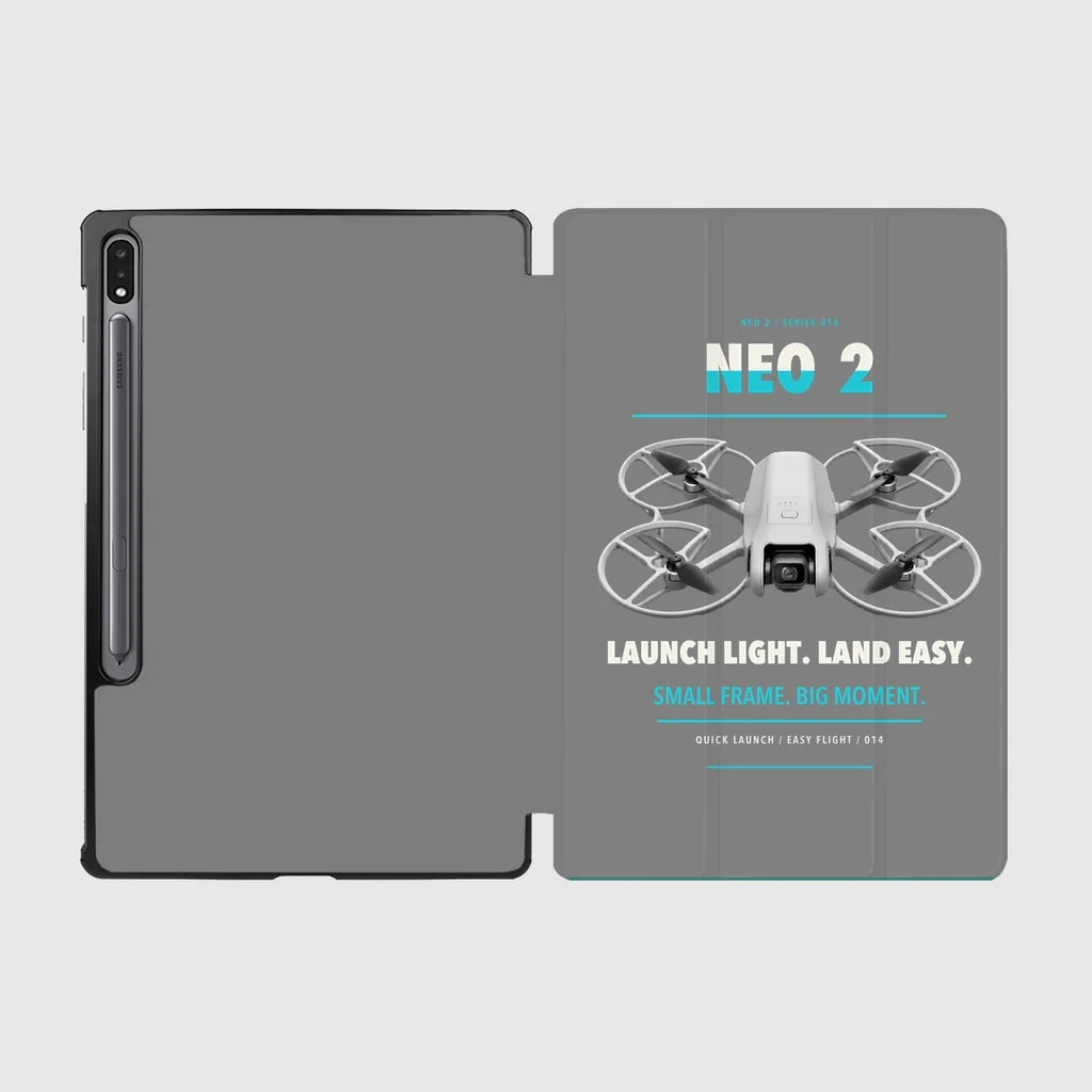 DJI Neo 2 design on gray samsung tablet tablet case