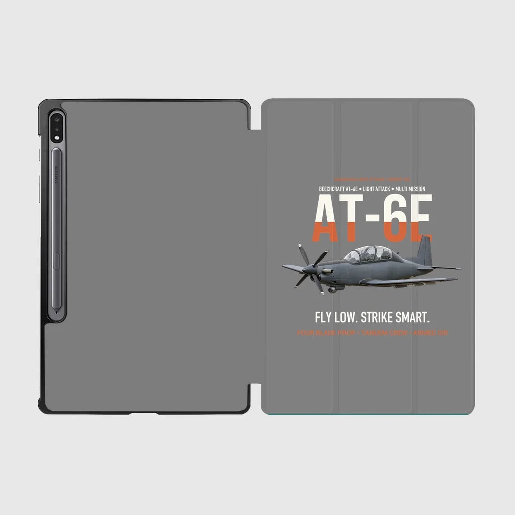AT-6E Wolverine Light Attack design on gray samsung tablet tablet case