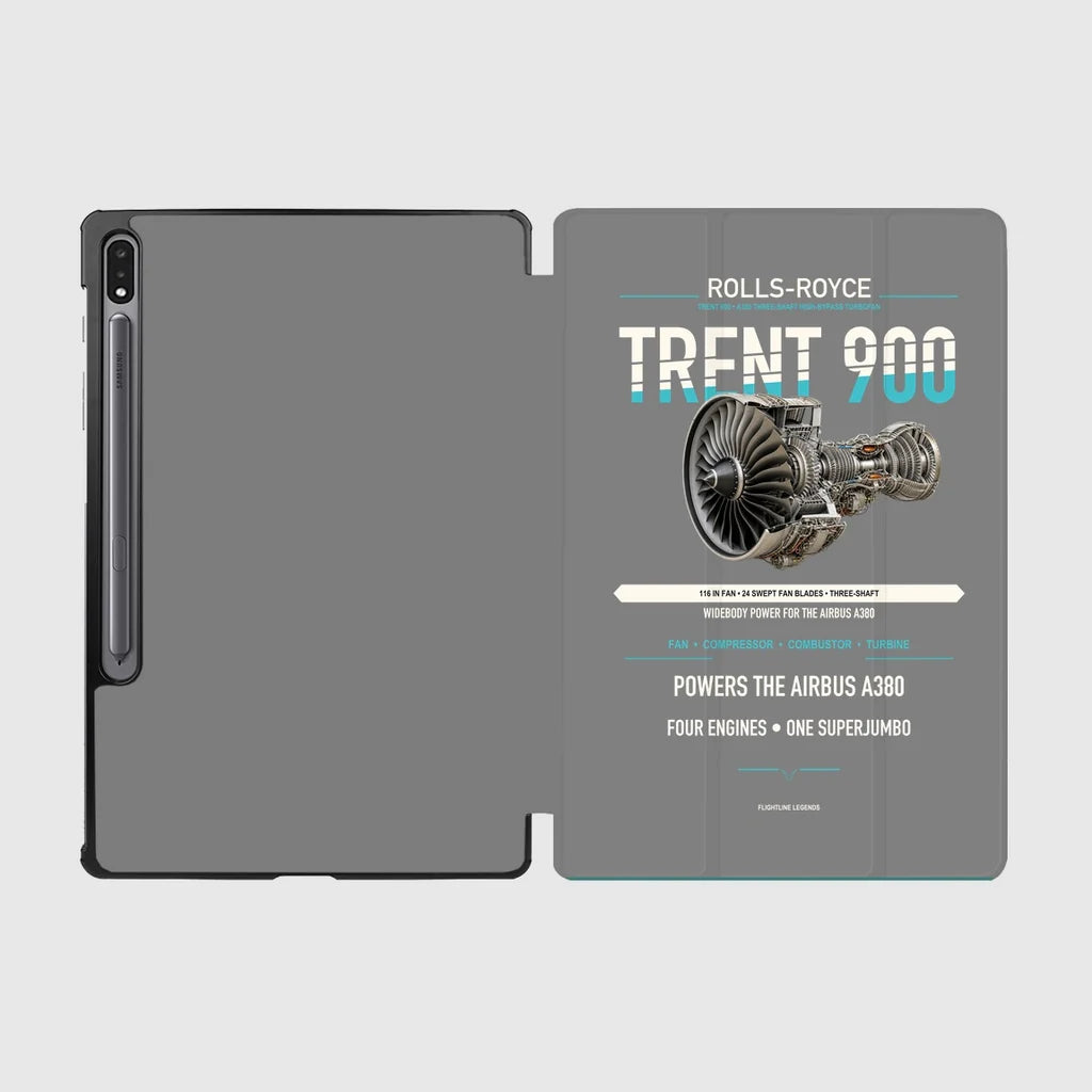 TRENT 900 design on gray samsung tablet tablet case