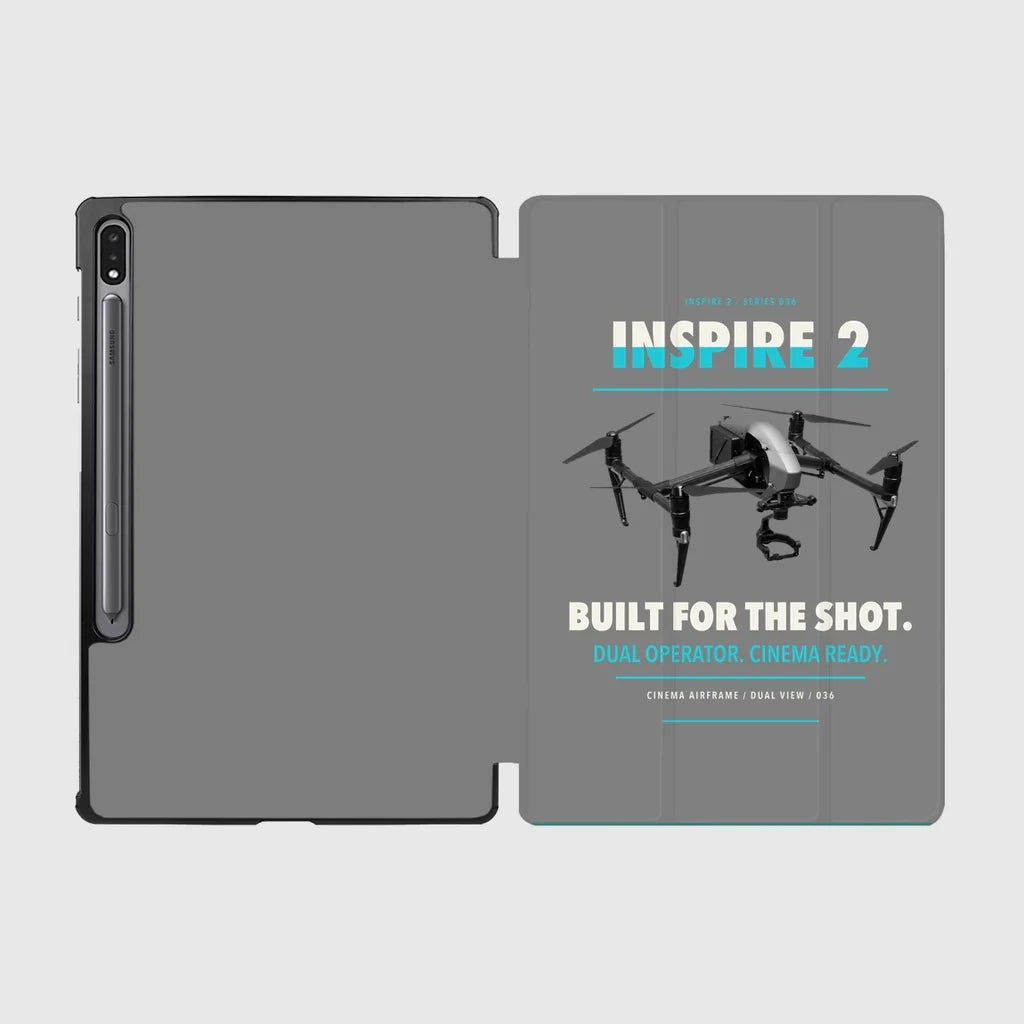 DJI Inspire 2 design on gray samsung tablet tablet case