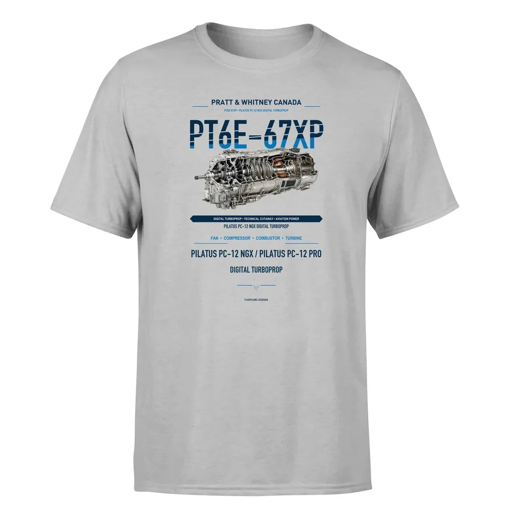 PT6E-67XP design on light gray single side