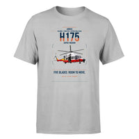 Thumbnail for Airbus H175 design on light gray t-shirt, single-side print