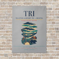 Thumbnail for Tri-Cities Airport TRI — Bristol vertical canvas print - no frame - light gray background
