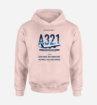 Thumbnail for Airbus A321XLR design on pink hoodie single side