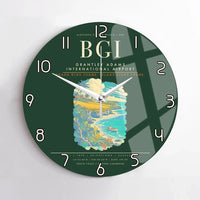 Thumbnail for Grantley Adams International Airport BGI Wall-Clock No-Frame - Dark Green