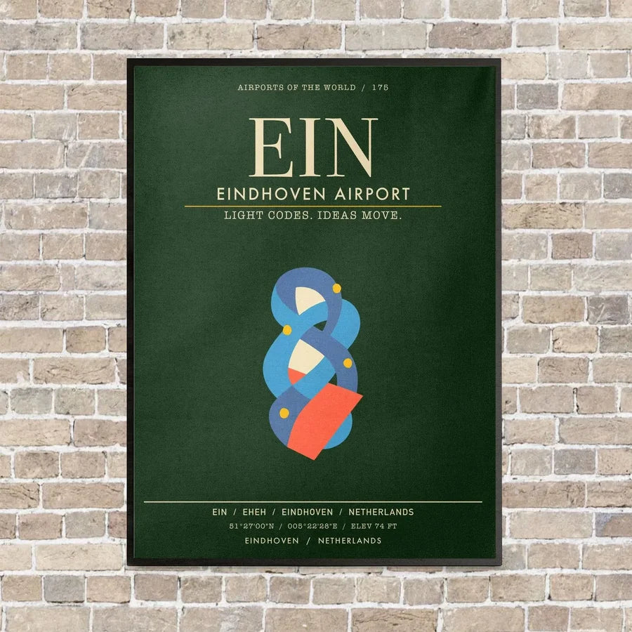 Eindhoven Airport EIN - Canvas Framed - Dark Green