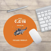 Thumbnail for Sikorsky S-61N design on orange round mouse pad