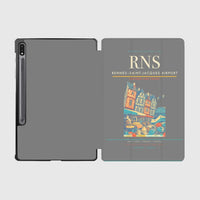 Thumbnail for Rennes–Saint-Jacques Airport (RNS) design on gray samsung tablet tablet case