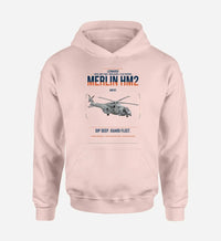 Thumbnail for Leonardo AW101 Merlin HM2 design on pink double-side hoodie, single-side print