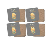 Thumbnail for Vaasa Airport (VAA) design on gray 4 pieces set coaster