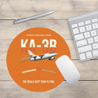 Thumbnail for KA-3B Skywarrior design on orange round mouse pad