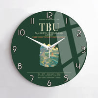 Thumbnail for Fuaamotu International Airport TBU Wall-Clock No-Frame - Dark Green