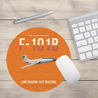 Thumbnail for F-101B Voodoo design on orange round mouse pad