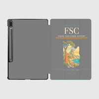 Thumbnail for Figari Sud-Corse Airport (FSC) design on gray samsung tablet tablet case