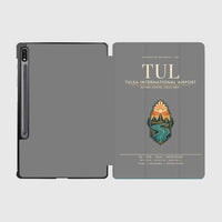 Thumbnail for Tulsa International Airport (TUL) design on gray samsung tablet tablet case