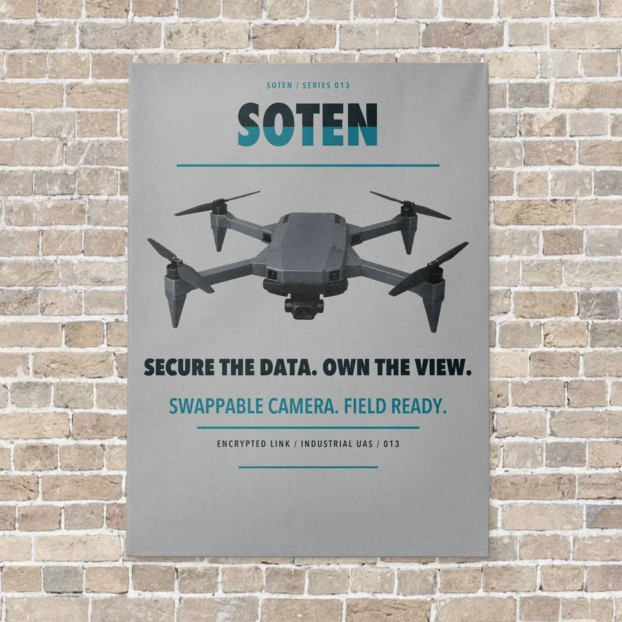 ACSL SOTEN vertical canvas print - no frame - light gray background