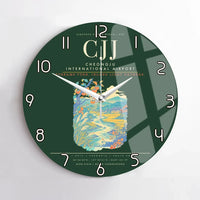 Thumbnail for Cheongju International Airport CJJ Wall-Clock No-Frame - Dark Green
