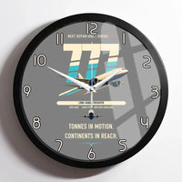 Thumbnail for Boeing 777F design on gray framed wall clock