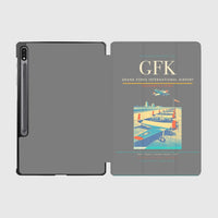 Thumbnail for Grand Forks International Airport (GFK) design on gray samsung tablet tablet case