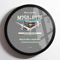 Thumbnail for M250-B17F design on gray framed wall clock