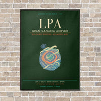 Thumbnail for Gran Canaria Airport LPA - Canvas Framed - Dark Green