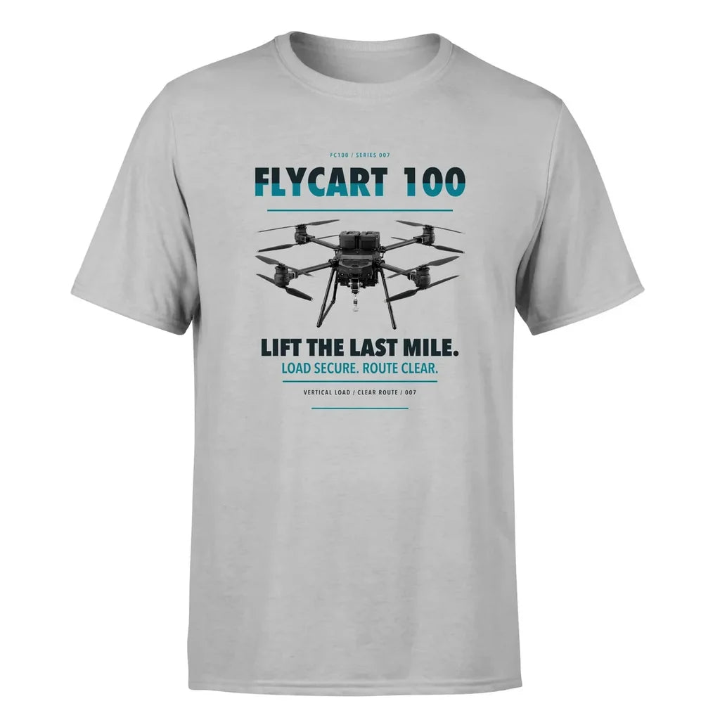 DJI FlyCart 100 design on light gray single side