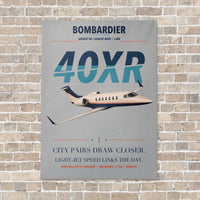 Thumbnail for Bombardier Learjet 40XR vertical canvas print - no frame - light gray background