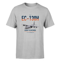 Thumbnail for EC-130H Compass Call design on light gray double-side t-shirt, single-side print