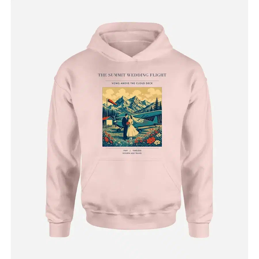 VINTAGE G4345 - The Summit Wedding Flight - Premium Hoodie design on pink premium