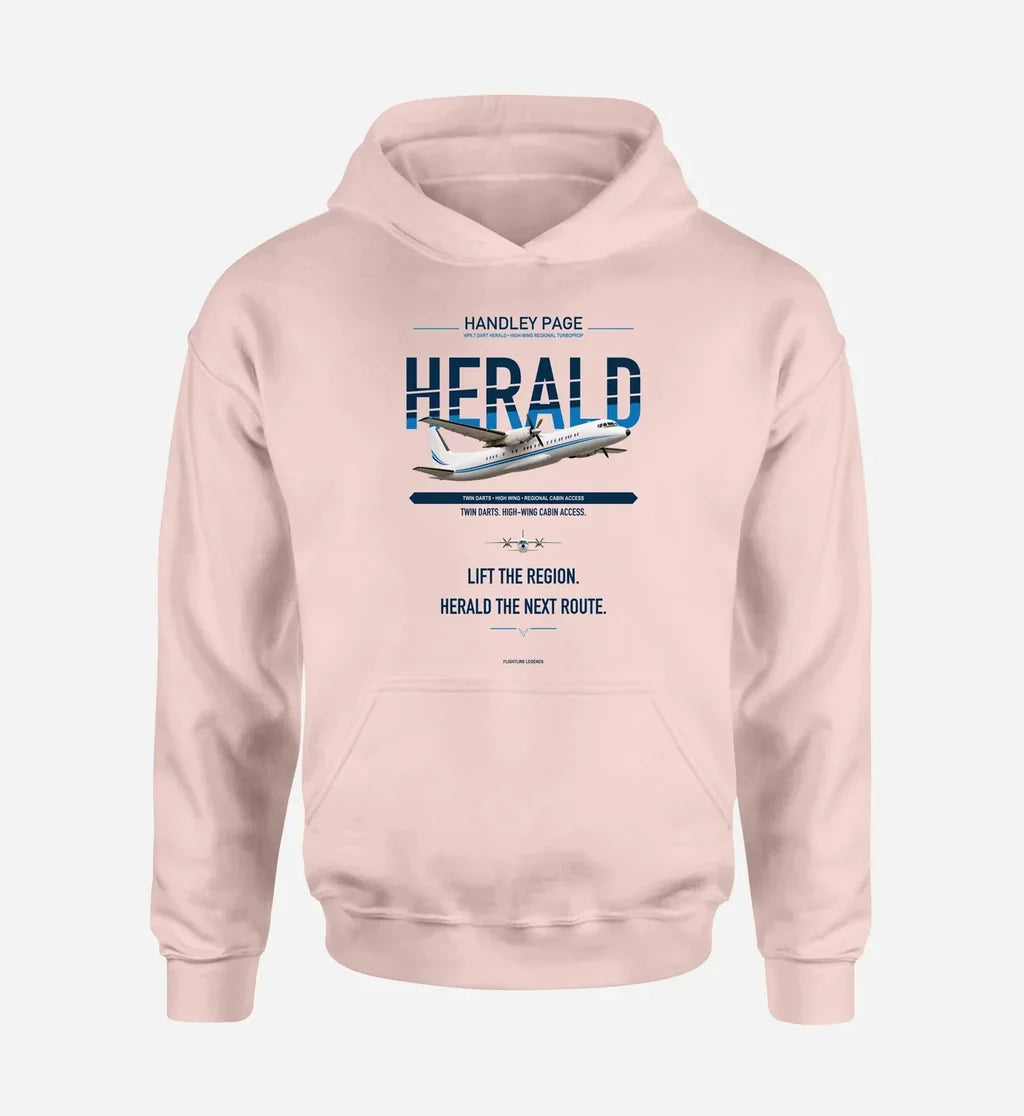 Handley Page HPR.7 Dart Herald design on pink hoodie single side