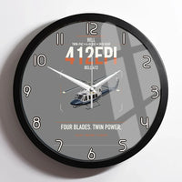 Thumbnail for Bell 412EPI design on gray framed wall clock