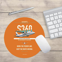 Thumbnail for Shorts 360-300 design on orange round mouse pad