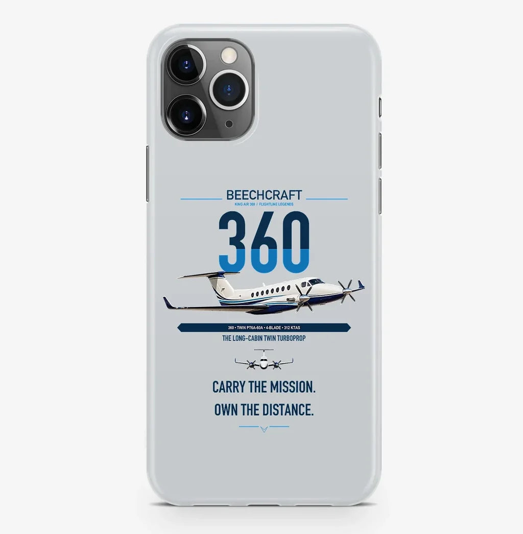 Beechcraft King Air 360 design on light gray magsafe iphone case, for iPhone Pro Max