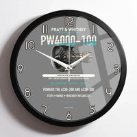 Thumbnail for PW4000-100 design on gray framed wall clock