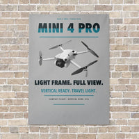 Thumbnail for DJI Mini 4 Pro vertical canvas print - no frame - light gray background