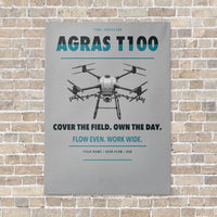 Thumbnail for DJI Agras T100 vertical canvas print - no frame - light gray background