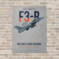 Thumbnail for Dassault Rafale C — F3-R standard vertical canvas print - no frame - light gray background