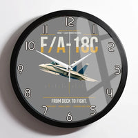 Thumbnail for F-A-18C Hornet design on gray framed wall clock