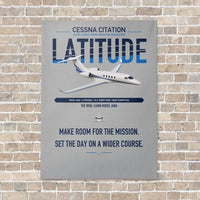 Thumbnail for Cessna Citation Latitude vertical canvas print - no frame - light gray background