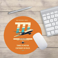 Thumbnail for Boeing 777F design on orange round mouse pad