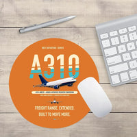 Thumbnail for Airbus A310-300P2F design on orange round mouse pad