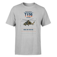 Thumbnail for Turkish Aerospace T129 ATAK Phase 2 design on light gray t-shirt, single-side print