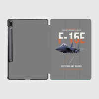 Thumbnail for F-15E Strike Eagle Deep Strike Any Weather design on gray samsung tablet tablet case