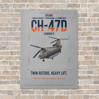 Thumbnail for Boeing CH-47D vertical canvas print - no frame - light gray background
