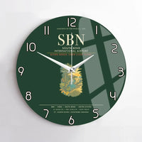 Thumbnail for South Bend International Airport SBN Wall-Clock No-Frame - Dark Green