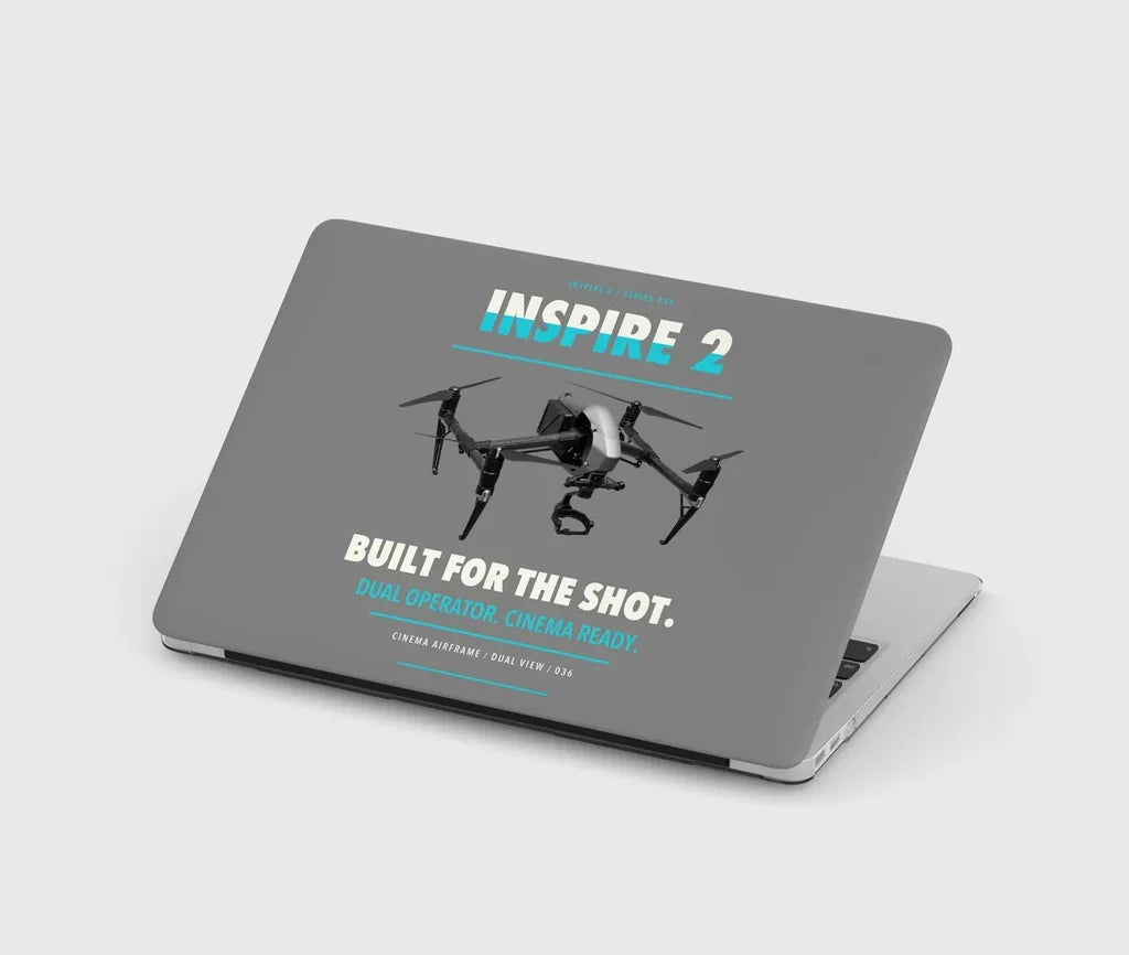 DJI Inspire 2 design on gray MacBook case
