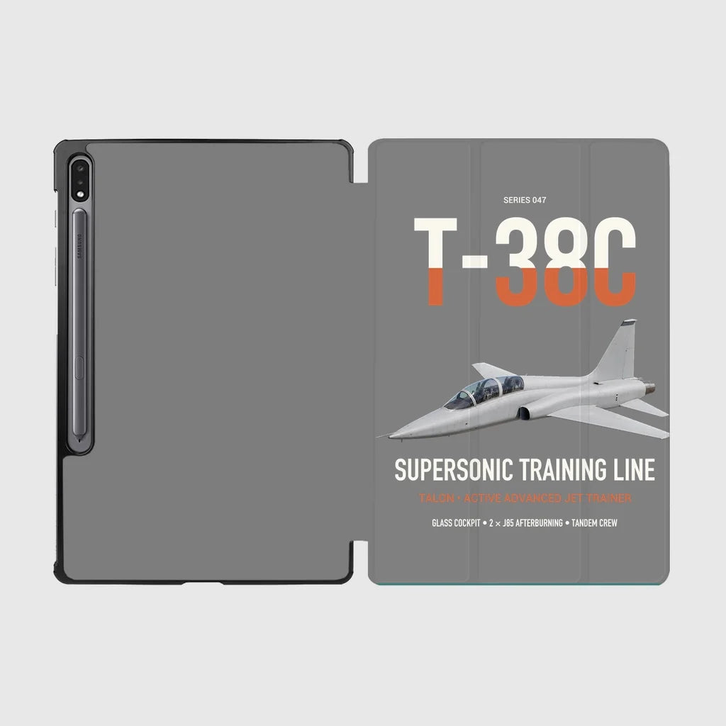 T-38C Talon design on gray samsung tablet tablet case