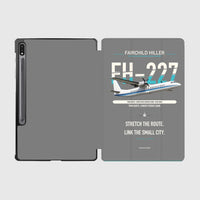 Thumbnail for Fairchild Hiller FH-227B design on gray samsung tablet tablet case