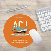 Thumbnail for Airbus ACJ320neo design on orange round mouse pad