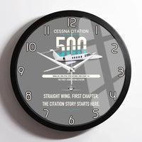 Thumbnail for Cessna Citation 500 - Citation I design on gray framed wall clock